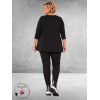 Leah Curve Shirt Constance Zwart/Wit