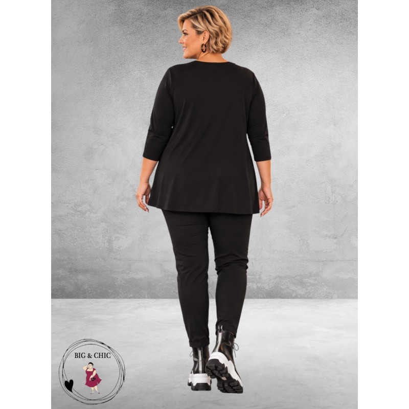 Leah Curve Shirt Constance Zwart/Wit