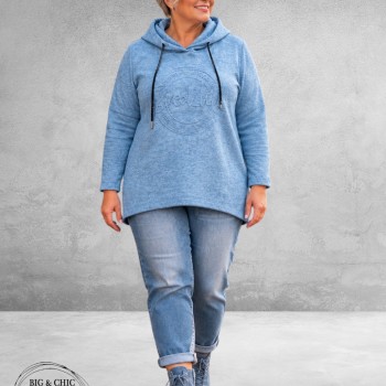 LEAH Curve Trui/Hoddie 3-D Print Lichtblauw