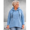 LEAH Curve Trui/Hoddie 3-D Print Lichtblauw