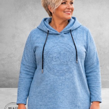 LEAH Curve Trui/Hoddie 3-D Print Lichtblauw