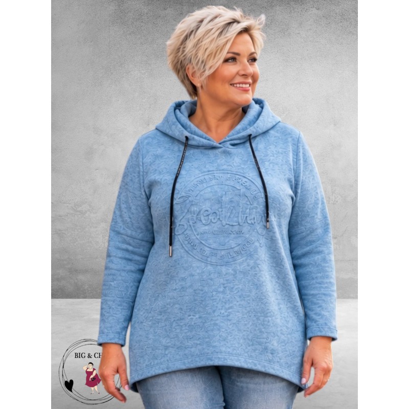 LEAH Curve Trui/Hoddie 3-D Print Lichtblauw