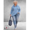 LEAH Curve Trui/Hoddie 3-D Print Lichtblauw