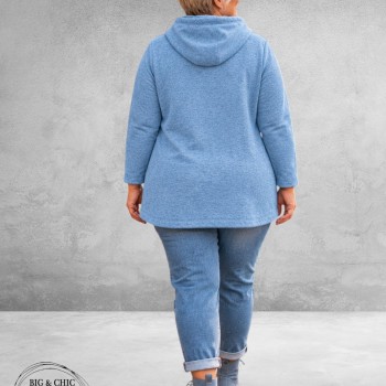 LEAH Curve Trui/Hoddie 3-D Print Lichtblauw
