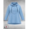 LEAH Curve Trui/Hoddie 3-D Print Lichtblauw