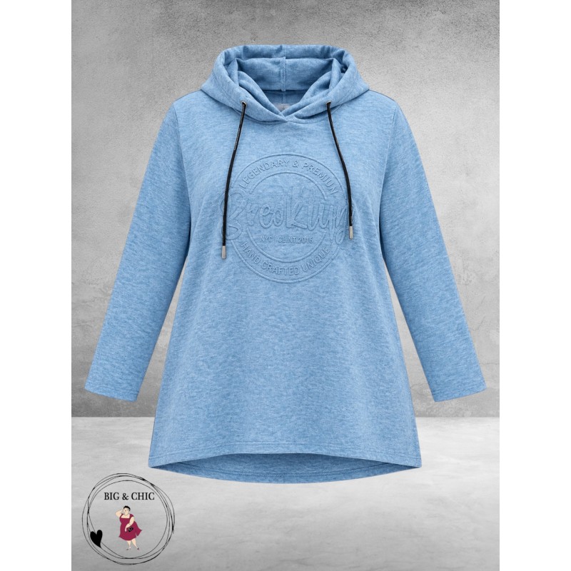 LEAH Curve Trui/Hoddie 3-D Print Lichtblauw