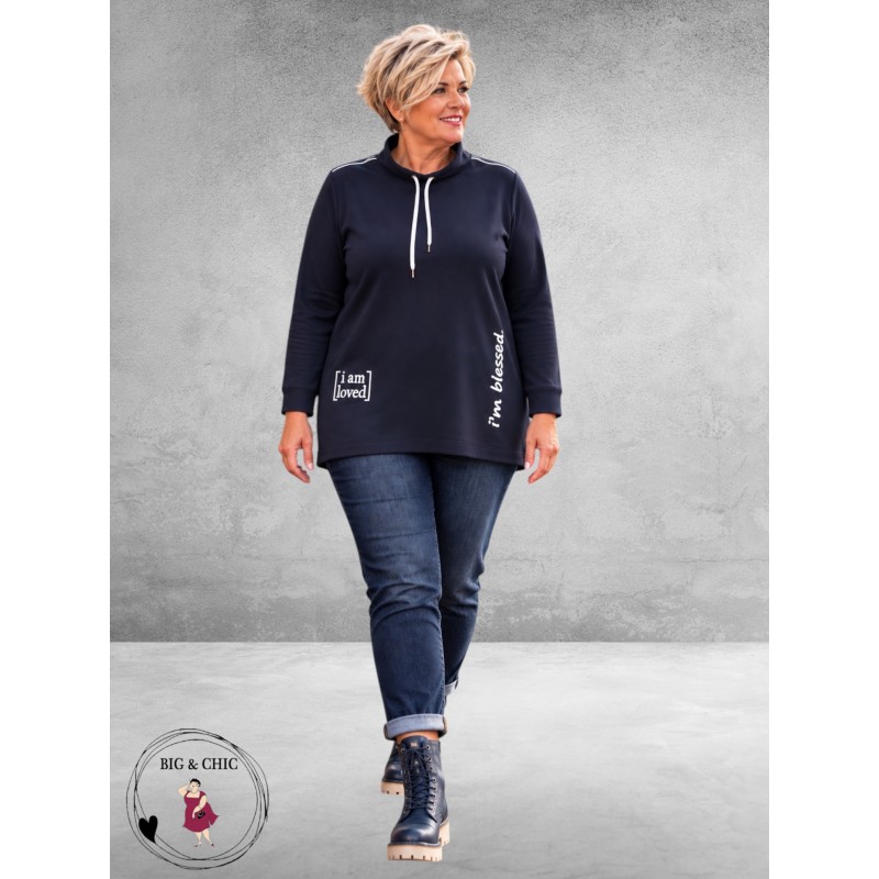 LEAH Curve Shirt Sportief/Stijlvol Donkerblauw