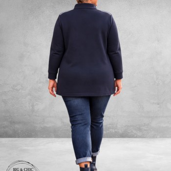 LEAH Curve Shirt Sportief/Stijlvol Donkerblauw