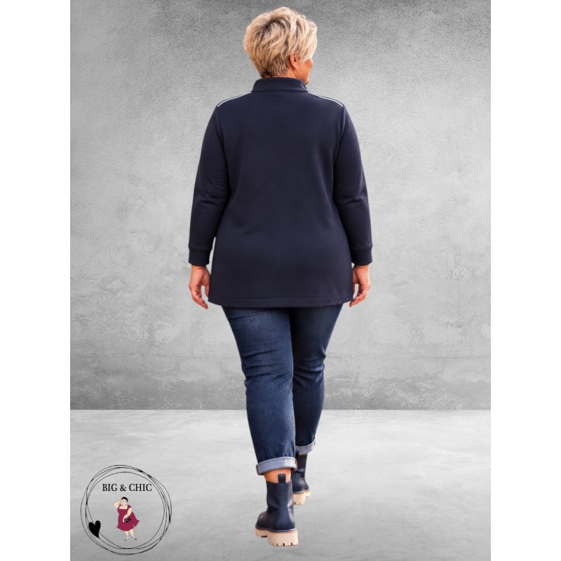 LEAH Curve Shirt Sportief/Stijlvol Donkerblauw