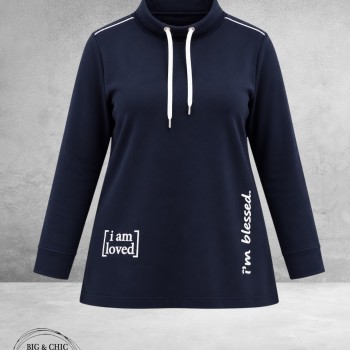 LEAH Curve Shirt Sportief/Stijlvol Donkerblauw