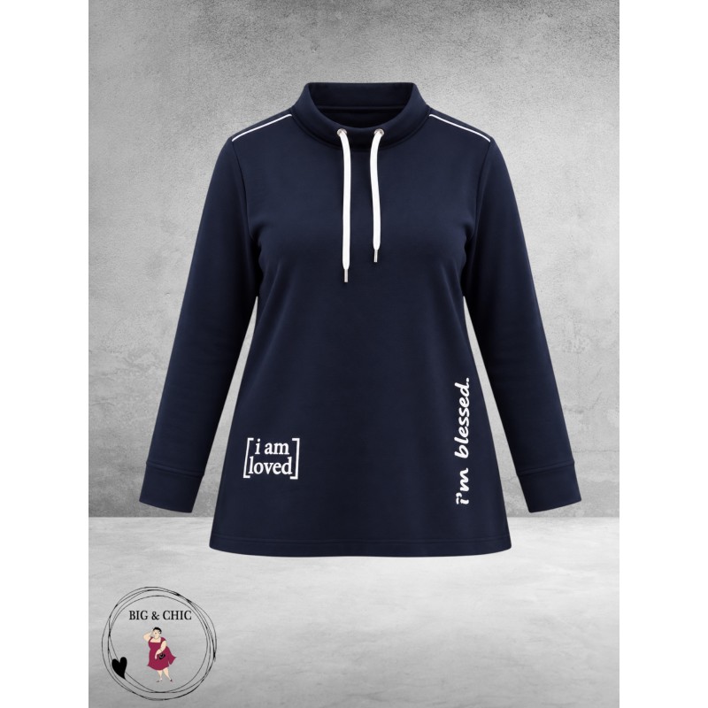 LEAH Curve Shirt Sportief/Stijlvol Donkerblauw