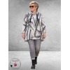 LEAH Curve Trui Zacht en Apart Zwart/Grijs/Wit