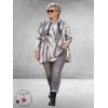 LEAH Curve Trui Zacht en Apart Zwart/Grijs/Wit