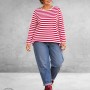 LEAH CURVE Sweater Breton Streep