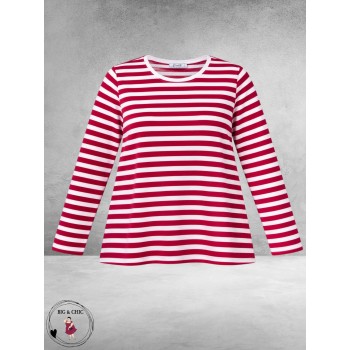 LEAH CURVE Sweater Breton Streep