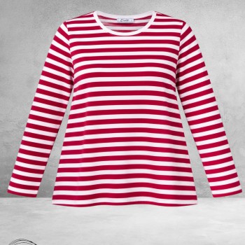LEAH CURVE Sweater Breton Streep