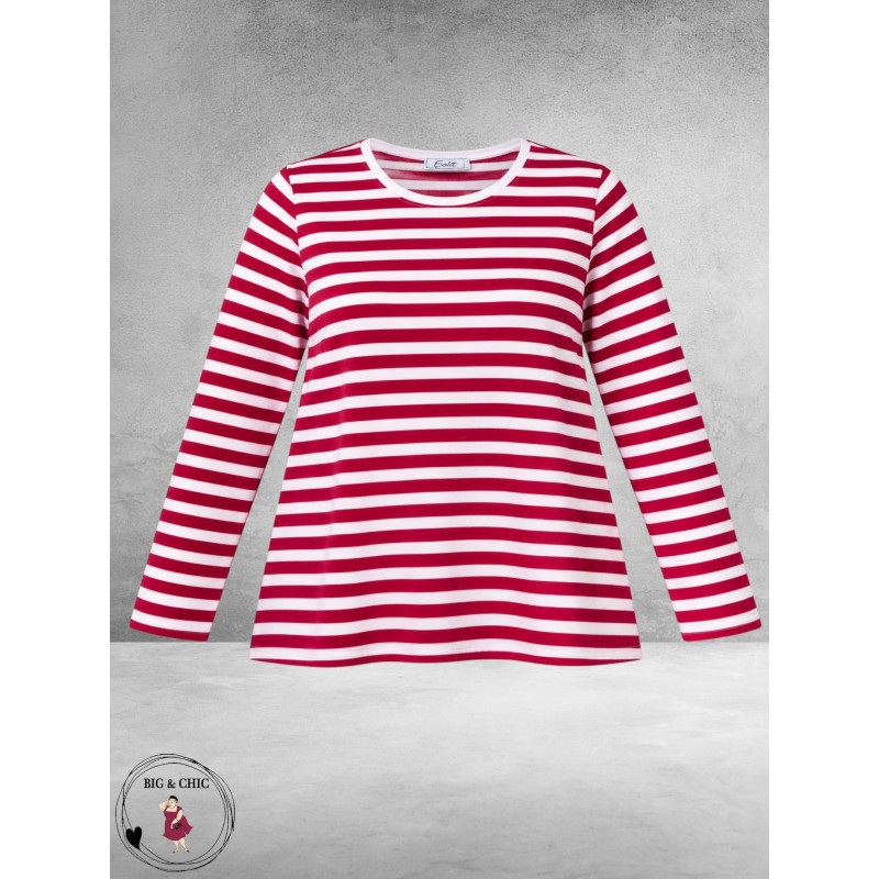 LEAH CURVE Sweater Breton Streep