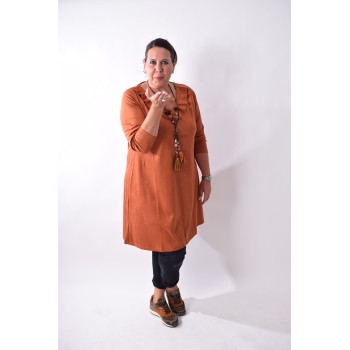 Just For You Jurk Rika Velours Brique