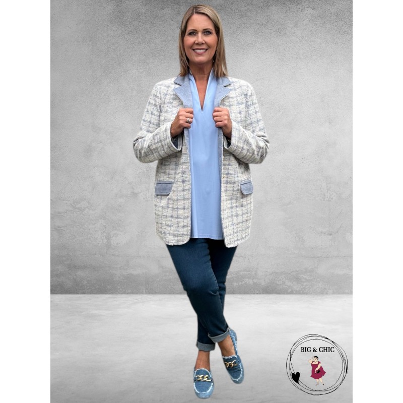 Just For You Blazer Adel Blauw 