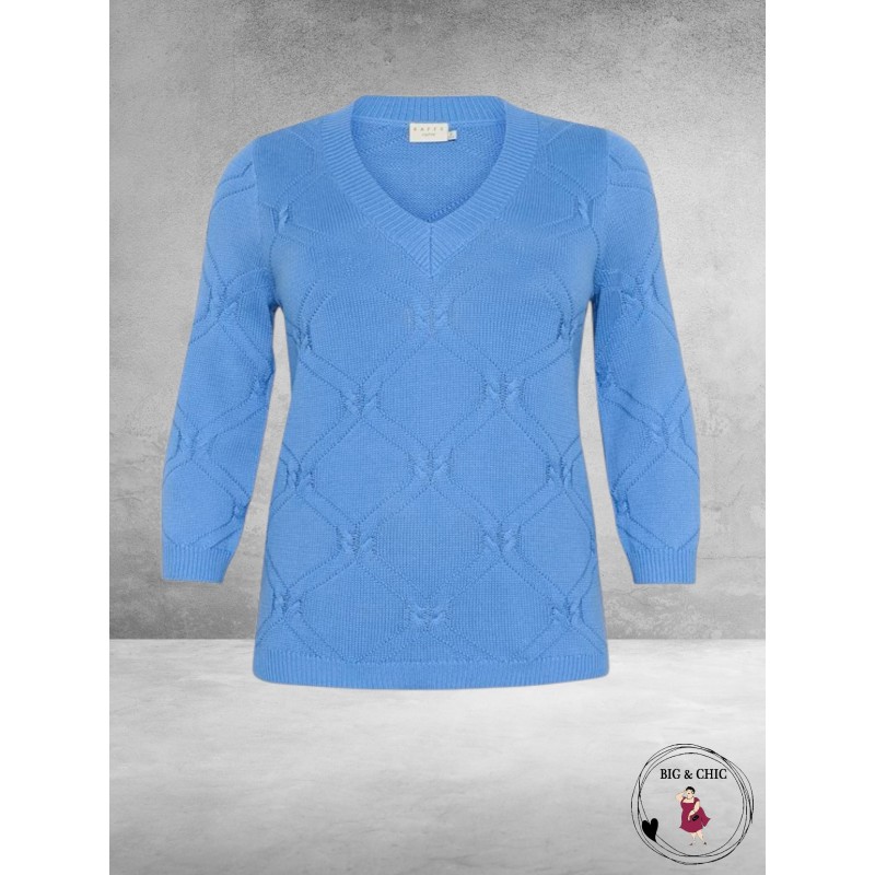 KAFFE CURVE Knit Pullover Carlie Ebb And Flow