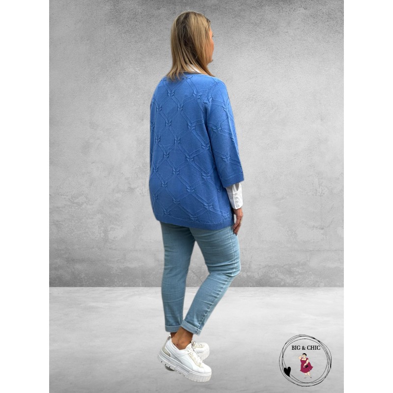 KAFFE CURVE Knit Pullover Carlie Ebb And Flow