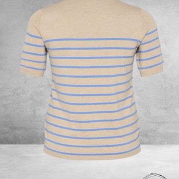 KAFFE CURVE Trui Lizzy Feather Gray/Blue