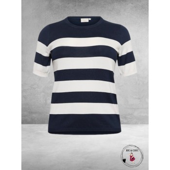 KAFFE CURVE Trui Lizzy Midnight/Chalk 