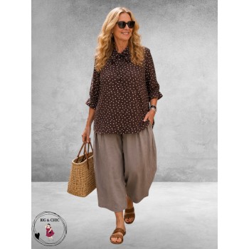 Kaffe curve Blouse Ditte Coffe Bean Dots