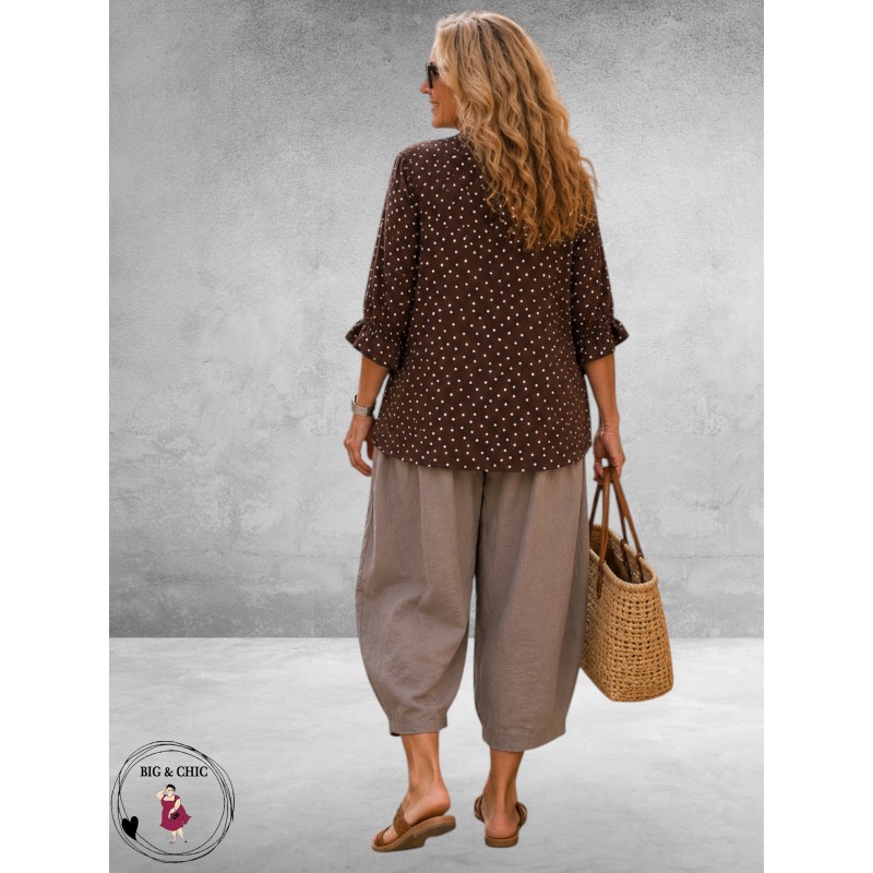 Kaffe curve Blouse Ditte Coffe Bean Dots