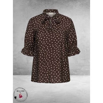 Kaffe curve Blouse Ditte Coffe Bean Dots