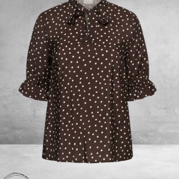 Kaffe curve Blouse Ditte Coffe Bean Dots