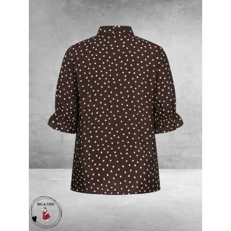 Kaffe curve Blouse Ditte Coffe Bean Dots