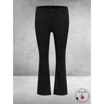 KAFFE CURVE Bootcut Jeans Dina Zwart