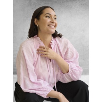 KAFFE CURVE Blouse Linna Lilac Snow