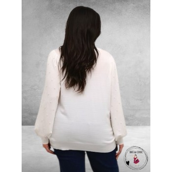 KAFFE CURVE Trui Karena Chalk