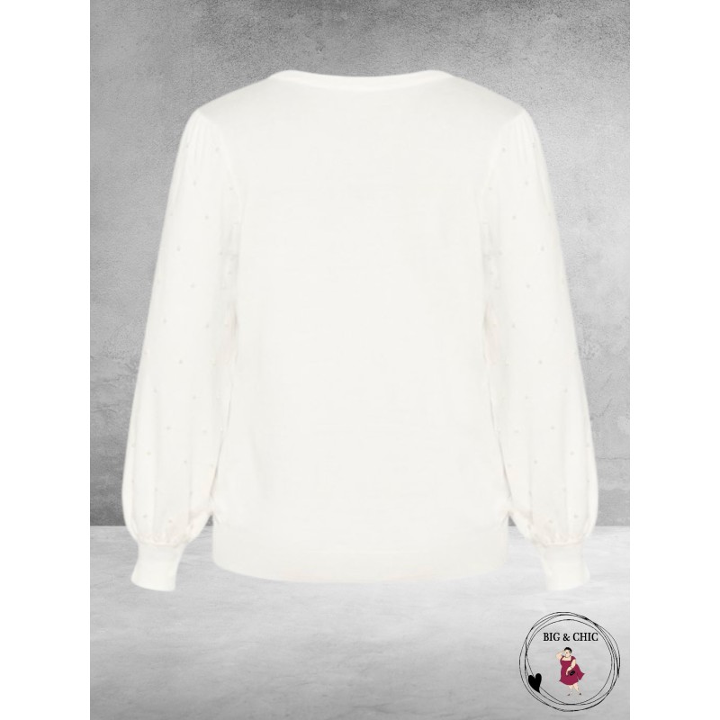 KAFFE CURVE Trui Karena Chalk