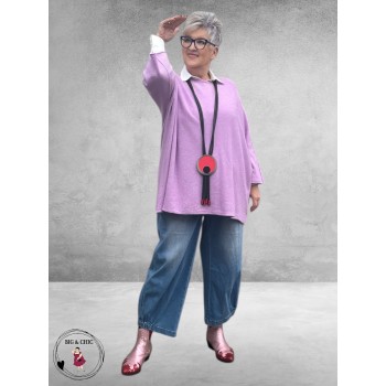 Trui Gebreid Lila Oversize