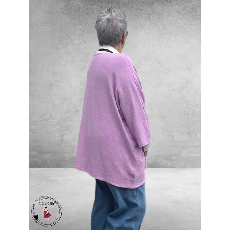 Trui Gebreid Lila Oversize