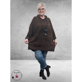 New Collection Trui met Capuchon Bruin