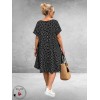 Lacasa Jurk/Tuniek Zwart Polkadots