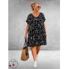 Lacasa Jurk/Tuniek Zwart/Wit Print