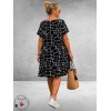 Lacasa Jurk/Tuniek Zwart/Wit Print