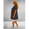 Lacasa Jurk/Tuniek Zwart/Wit Leo Print