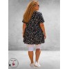 Lacasa Jurk/Tuniek Zwart/Wit Leo Print