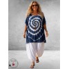 La Casa Kaftan Shirt Tie-Dye Blauw