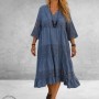 La Casa Jurk Bohemian/Kant  Blauw