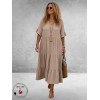 La Casa Jurk Maxi Mousseline Beige
