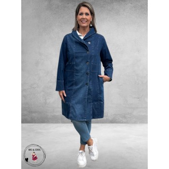 KEKOO Indigo Overgangs Mantel 