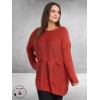 KEKOO Trui Gebreid Katoen Roest