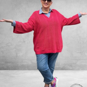 Kaffe Curve Trui Clorry Rasberry